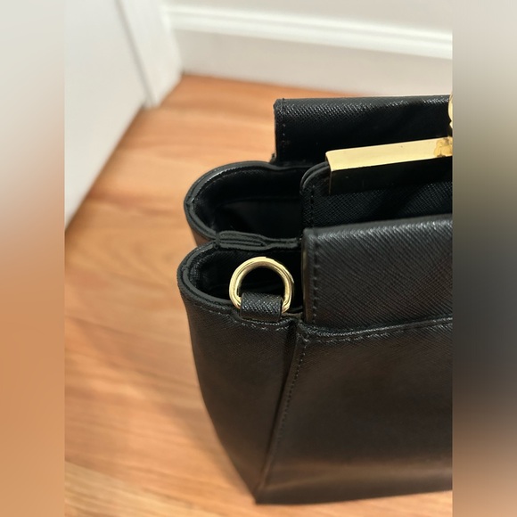 Calvin Klein saffiano leather satchel purse with removable shoulder strap - Picture 7 of 14